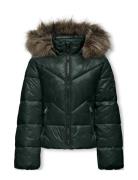 Kogfever Short Puffer Otw Fodrad Jacka Green Kids Only