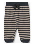 Jersey Pants Leo Bottoms Sweatpants Navy Wheat