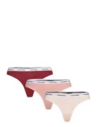 Thong 3Pk Stringtrosa Underkläder Pink Calvin Klein