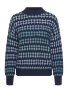 Patrisia Knit Pullover Tops Knitwear Jumpers Navy A-View