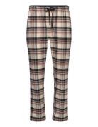 Lindbergh Checked Brushed Pyjama Pants Burgundy