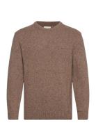 GANT Neps Wool C-Neck Brun