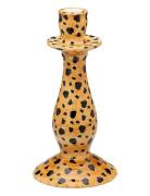 Anna + Nina Leopard Candle Holder Brun