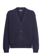 Polo Ralph Lauren Wool-Cashmere V-Neck Cardigan Marinblå