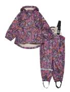 Mikk-line Pu Aop Rain Set Teddy Rec W. Susp10 Multi/patterned