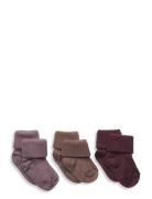 Mp Denmark Wool Rib Baby Socks - 3-Pack Multi/patterned