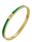 Bud To Rose Faye Enamel Bracelet Green/Gold Grön