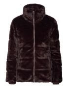 Lauren Ralph Lauren Quilted Faux-Fur Funnelneck Jacket Brun