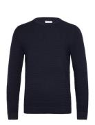 Jack & J S Jjotto Knit Crew Neck Ln Marinblå