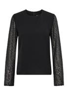 ONLY Onlthalia Life Ls Sequins Mix Top Wvn Svart