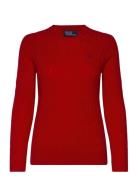 Polo Ralph Lauren Cable-Knit Wool-Cashmere Sweater Röd