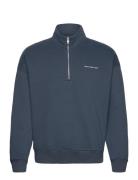 Abercrombie & Fitch Anf Mens Sweatshirts Marinblå