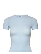 Weekday Slim Fitted T-Shirt Blå