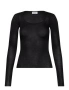 Weekday Sheer Long Sleeve Top Svart