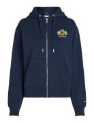 Tommy Hilfiger Reg Varsity Zip Hoodie Marinblå