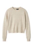 LMTD Nlflodet Ls Short Knit Noos Beige