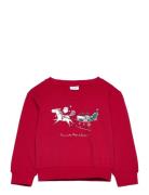 Name It Nmfvismas Ls Nreg Sweat Bru Röd