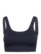 Aim´n Navy Ribbed Seamless Bra Blå