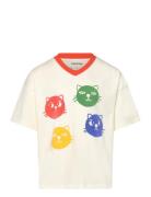 Mini Rodini Cool Cats Sp Ss Tee Vit