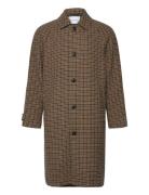 Les Deux Michael Houndstooth Wool Coat 3.0 Brun