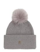 Tommy Hilfiger Elevated Chic Beanie W/Pompom Grå