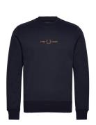 Fred Perry Embroidered Sweatshirt Marinblå