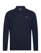 Tommy Jeans Tjm Slim Placket Polo Ls Ext Marinblå