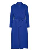 Lauren Ralph Lauren Surplice Georgette Midi Dress Blå