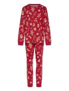 Lindex Pyjamas Set All Over Print Röd