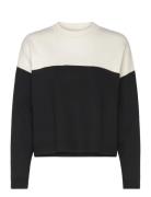 Mango Perkins-Neck Two-T Sweater Svart