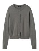 LMTD Nlfdancy Ls Short Knit Cardigan Grå