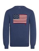 Polo Ralph Lauren The Iconic Flag Sweater Blå