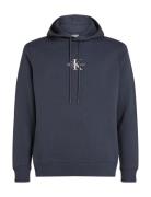 Calvin Klein Jeans Monologo Hoodie Marinblå