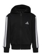 Adidas Sportswear J 3S Fl Fz Hd Svart