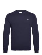 GANT Extrafine Lambswool C-Neck Marinblå