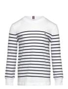 Tommy Hilfiger U C-Neck Stripe Ls Tee Vit