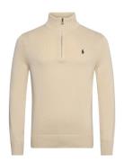 Polo Ralph Lauren Cotton Quarter-Zip Sweater Kräm