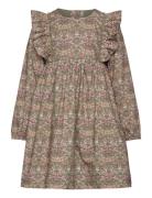 Huttelihut Dress In Liberty Fabric Khaki Green