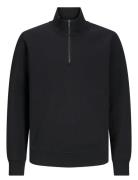 Jack & J S Jjebradley Sweat Half Zip Noos Jnr Svart