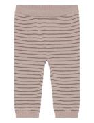 Huttelihut Pants Wool Knit Stripe Beige