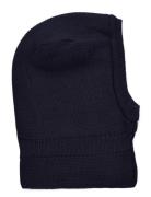 Huttelihut Balaclava Wool Knit Windstop Marinblå