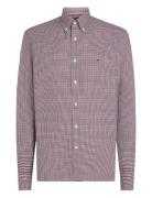 Tommy Hilfiger Flex Poplin Gingham Rf Shirt Burgundy