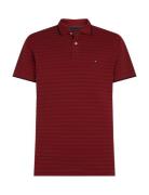 Tommy Hilfiger Oxford Stripe Reg Polo Röd