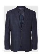 Selected Homme Slhslim-Dallas Wool Check Blz Noos Marinblå