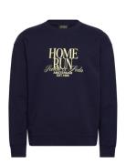 Scotch & Soda Front Artwork Relaxed Fit Sweatshirt Marinblå