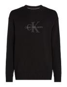 Calvin Klein Jeans Chenille Monologo Sweater Svart