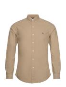 Polo Ralph Lauren Slim Fit Garment-Dyed Oxford Shirt Beige