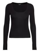 Gina Tricot Soft Touch Jersey Top Svart