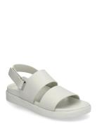 Calvin Klein Flat Adj Sandal Eyelet Vit