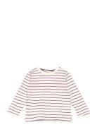 Mango Striped Cotton T-Shirt Vit